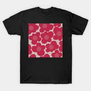 Viva magenta - abstract blossoms and polka dots T-Shirt